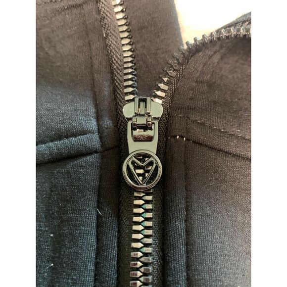 Betsey Johnson Performance ZipUp Vest‎ Black Mock Neck Women's Med—HTF Size EUC! - Picture 4 of 6